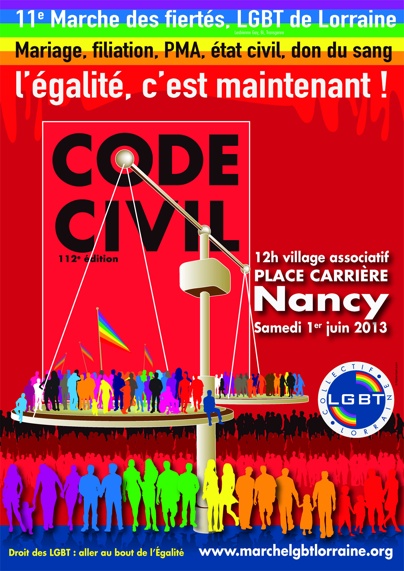 Marche des fierts LGBT de Nancy 2013